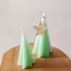 Kerstboom kaars klein en groot in mint